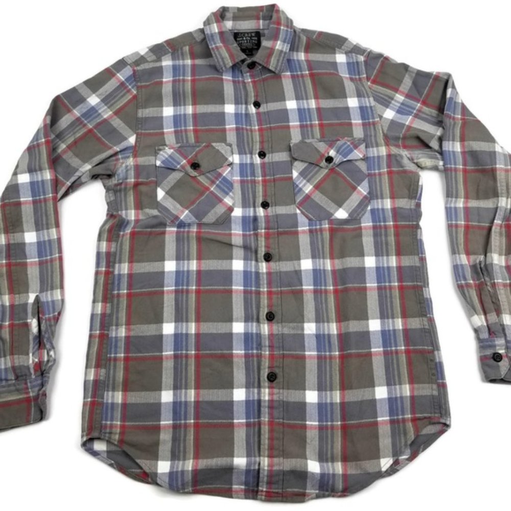 J.Crew Sporting Goods Cotton Plaid Shirt - Mens Size Large